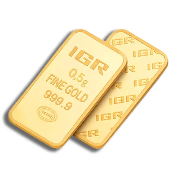 1/2 gram Gold Bar IGR Metals (Carded)