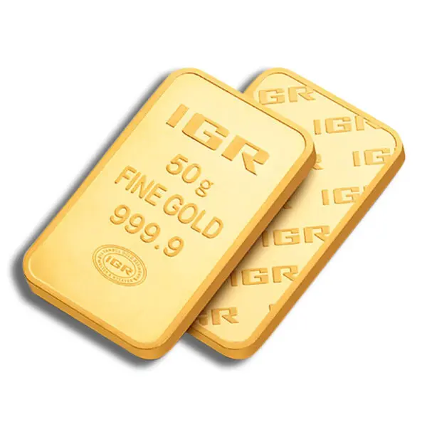 50 gram Gold Bar IGR Metals (Carded)