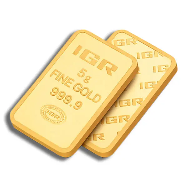 5 gram Gold Bar IGR Metals (Carded)