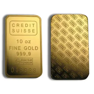 10oz Gold Bar Credit Suisse