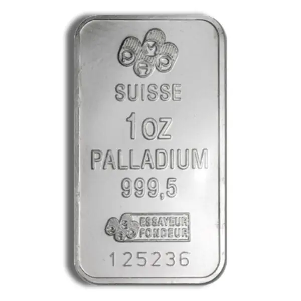 1oz Palladium Bar Credit Suisse (Carded)