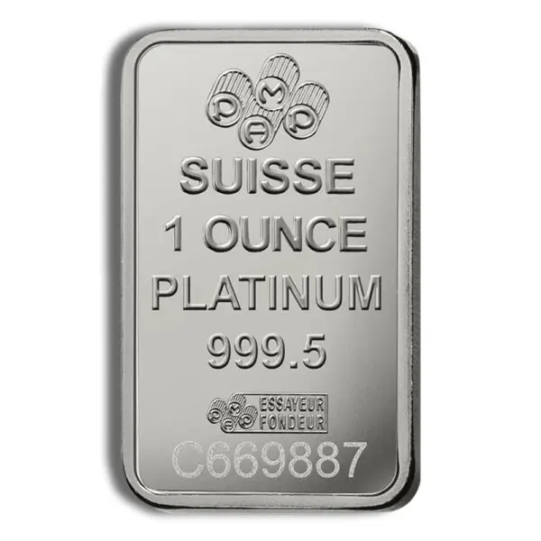 1oz Platinum Bar PAMP Fortuna (Carded)