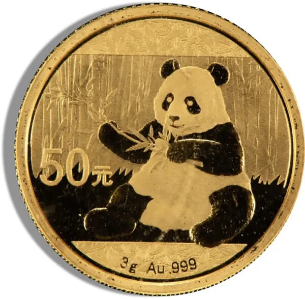 3 gram China Gold Panda BU Sealed