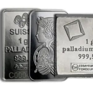 1 gram Palladium Bar Brand Varies