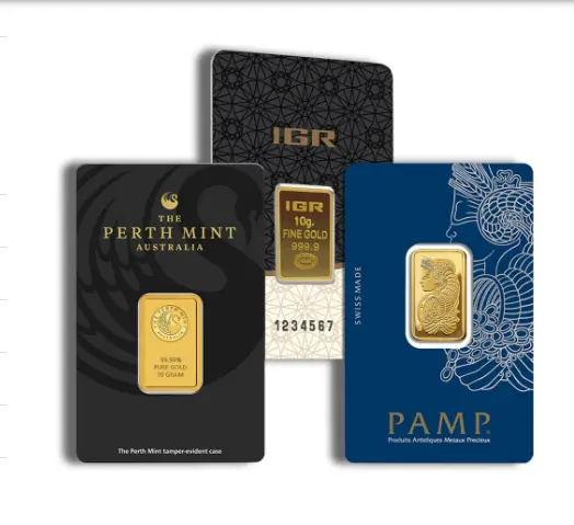 10 gram Gold Bar Brand Varies (Carded)