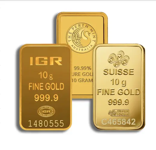 10 gram Gold Bar Brand Varies (No Card)