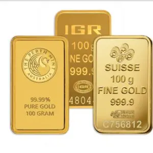 100 gram Gold Bar Brand Varies (No Card)