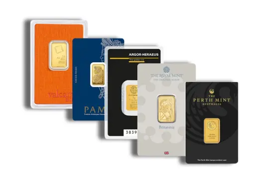 5 gram Gold Bar Brand Varies (Carded)