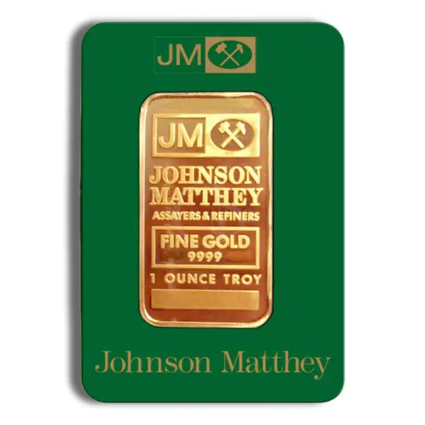 1oz Gold Bar Johnson Matthey (Carded)