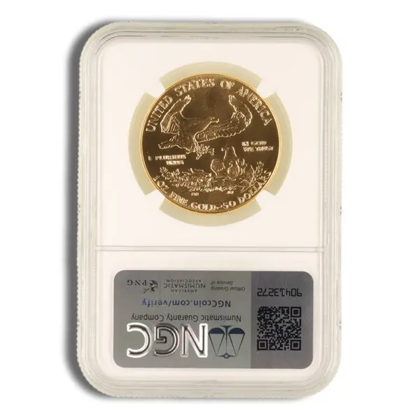 1987 1oz Gold Eagle $50 NGC MS69