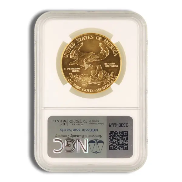 1990 1oz Gold Eagle $50 NGC MS69