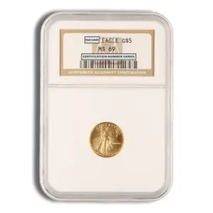 1989 1/10oz Gold Eagle $5 NGC MS69