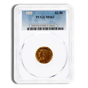 $2.5 Gold Indian Quarter Eagle PCGS MS62