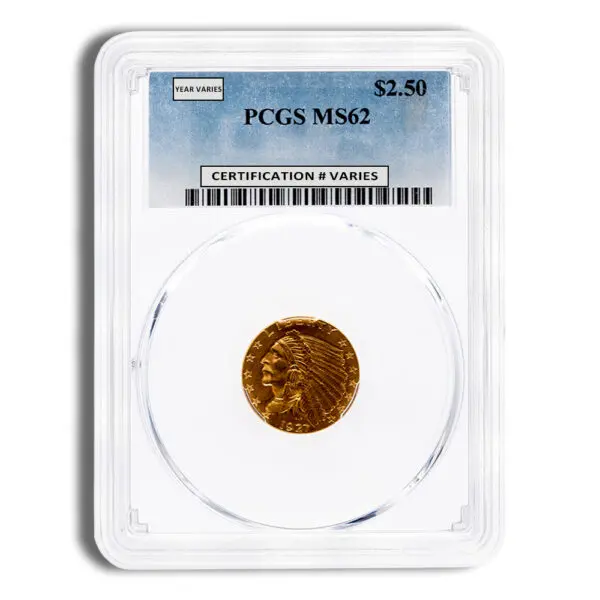 $2.5 Gold Indian Quarter Eagle PCGS MS62