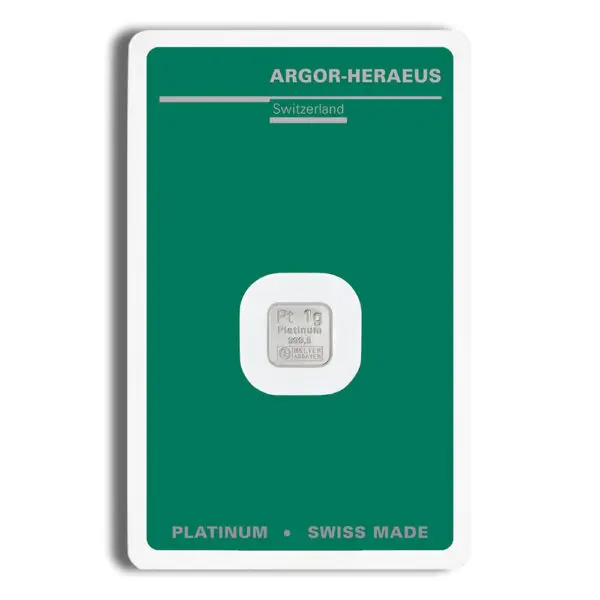 1 gram Platinum Bar Argor-Heraeus