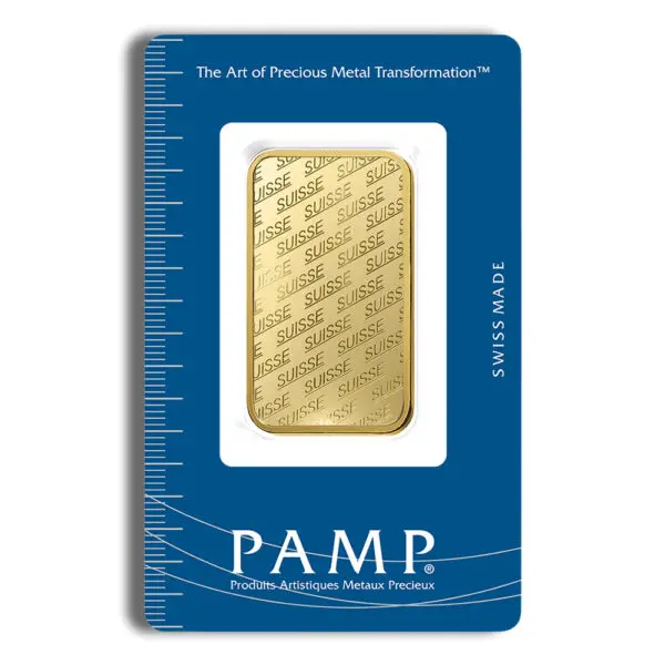 1oz Gold Bar PAMP Suisse (Carded)