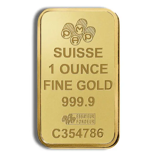 1oz Gold Bar PAMP Suisse (Carded)