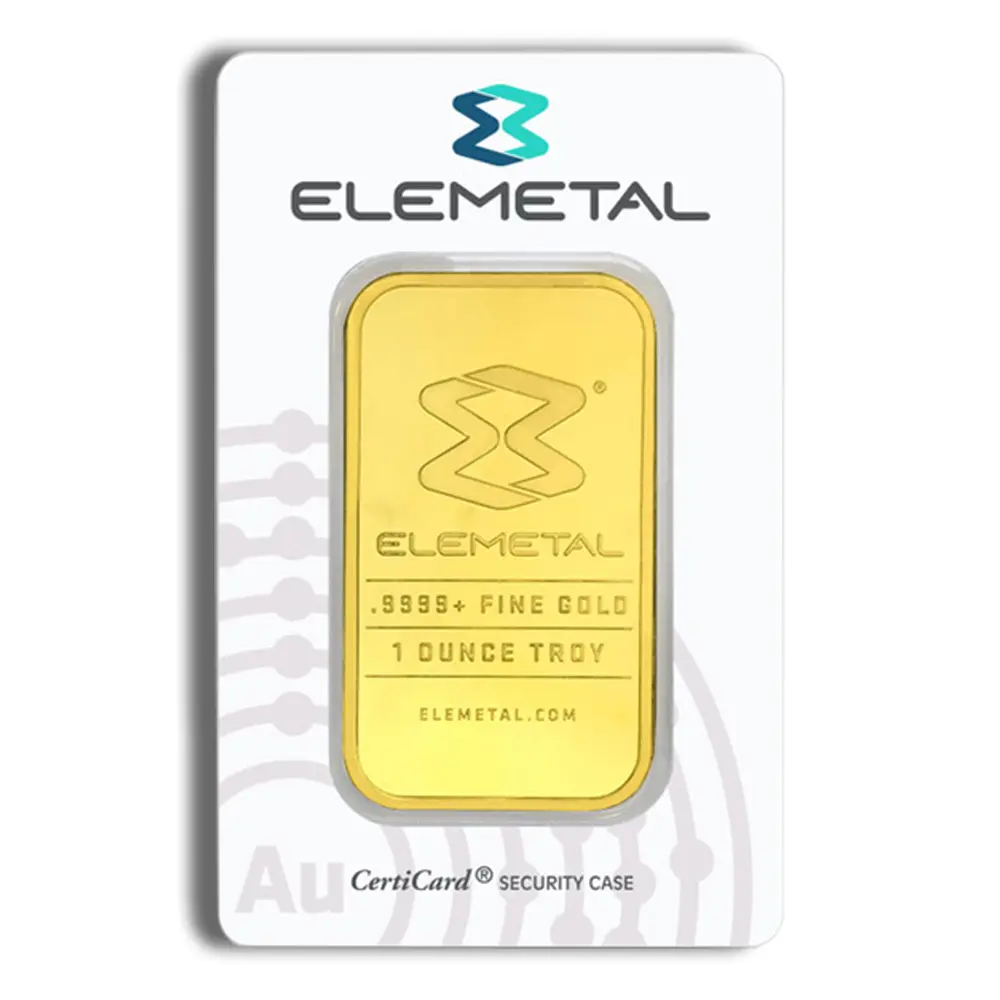 1oz Gold Bar Elemetal (Carded)