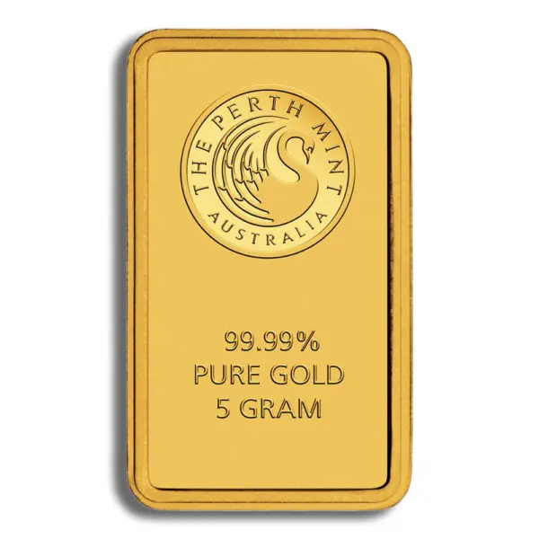 5 gram Gold Bar Perth Mint (Carded)