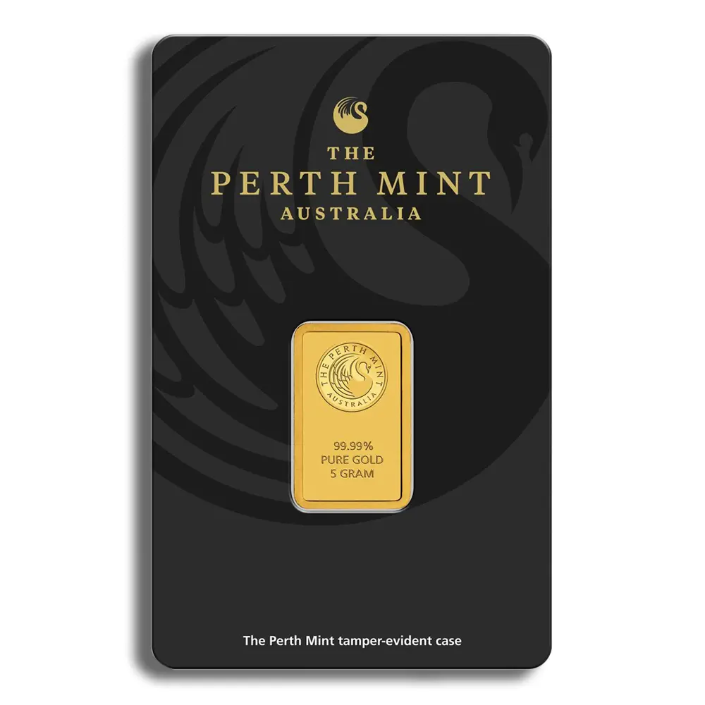 5 gram Gold Bar Perth Mint (Carded)