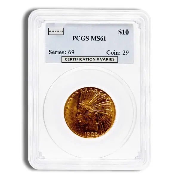 $10 Gold Indian Eagle PCGS MS61