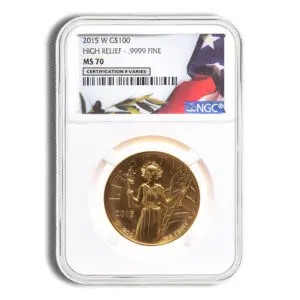 2015-W Liberty High Relief Gold Coin NGC MS70