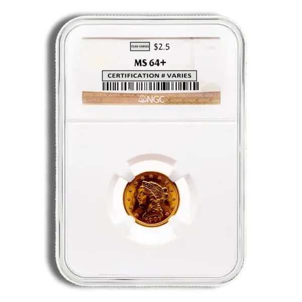 $2.5 Gold Liberty Quarter Eagle NGC MS64