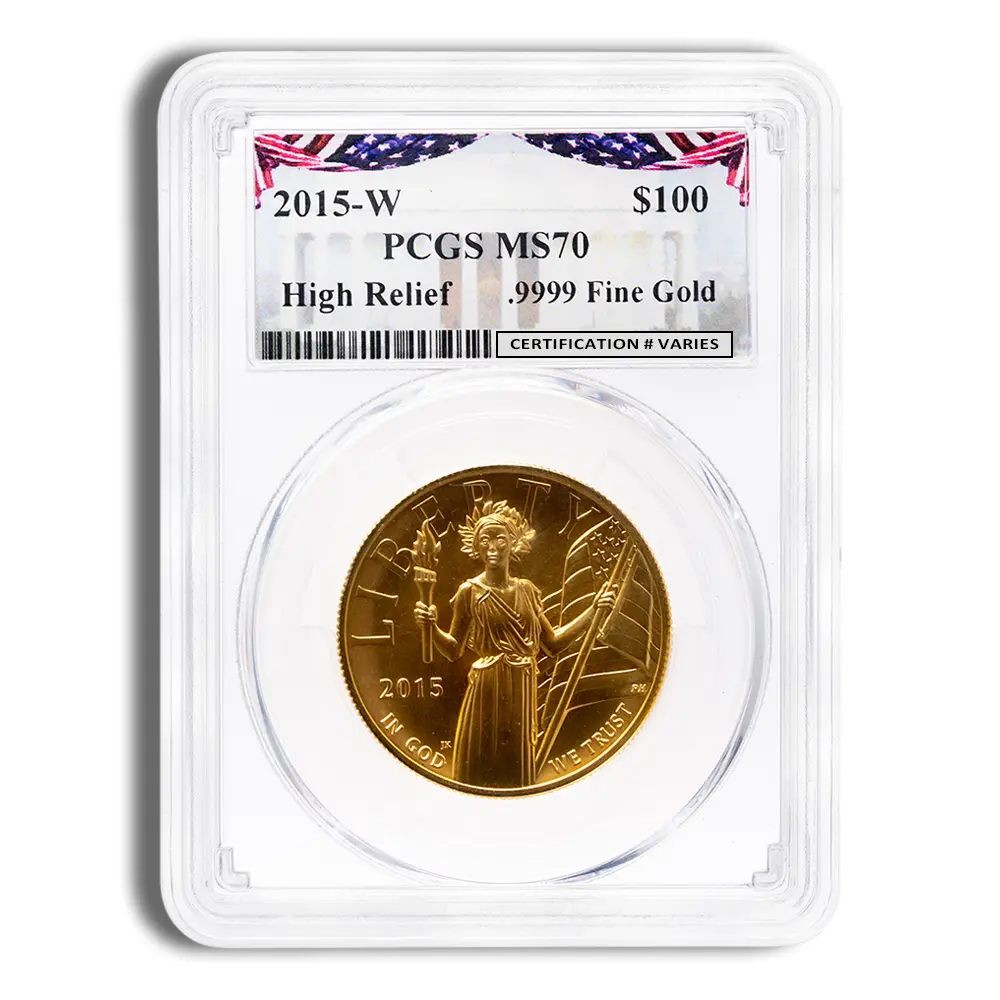 2015-W Liberty High Relief Gold Coin PCGS MS70