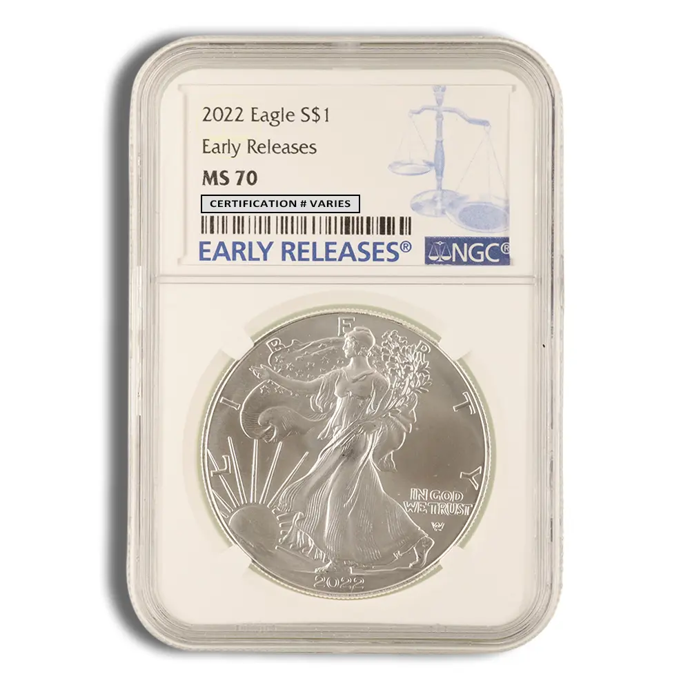 2022 Silver Eagle NGC MS70 Early Releases