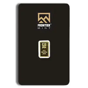 1/2 gram Gold Bar Frontier Mint (Carded)