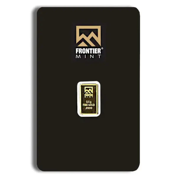 1/2 gram Gold Bar Frontier Mint (Carded)
