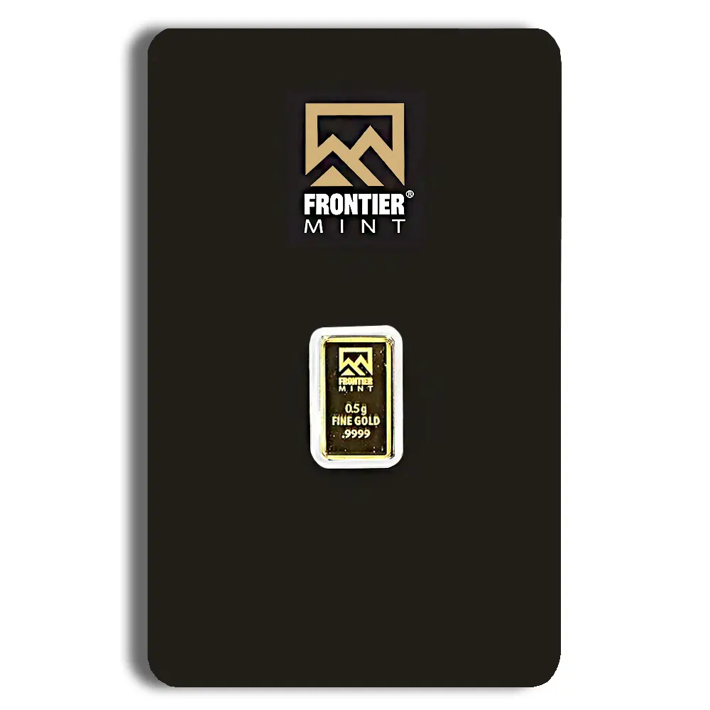 1/2 gram Gold Bar Frontier Mint (Carded)