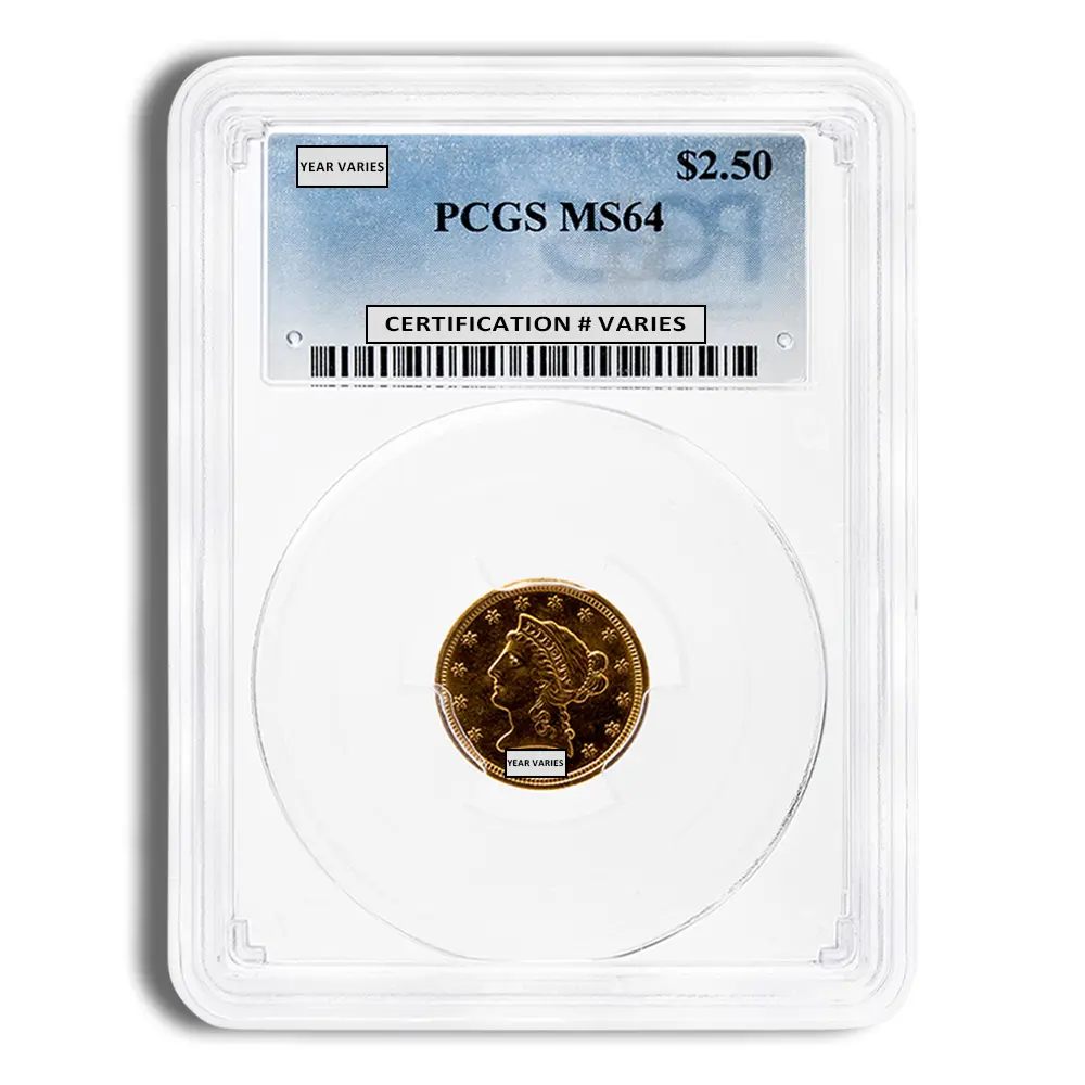 $2.5 Gold Liberty Quarter Eagle PCGS MS64