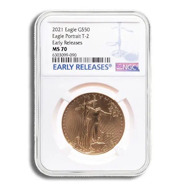 2021 1oz Gold Eagle $50 NGC MS70 ER