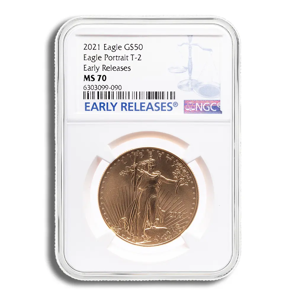 2021 1oz Gold Eagle $50 NGC MS70 ER