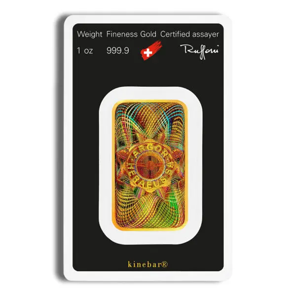 1oz Gold Bar Argor-Heraeus Kinebar