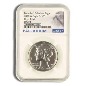 2020-W 1oz Burnished Palladium Eagle