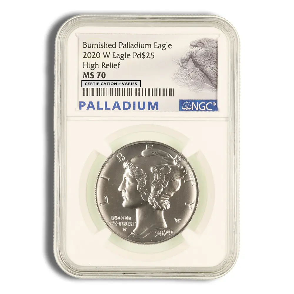 2020-W 1oz Burnished Palladium Eagle